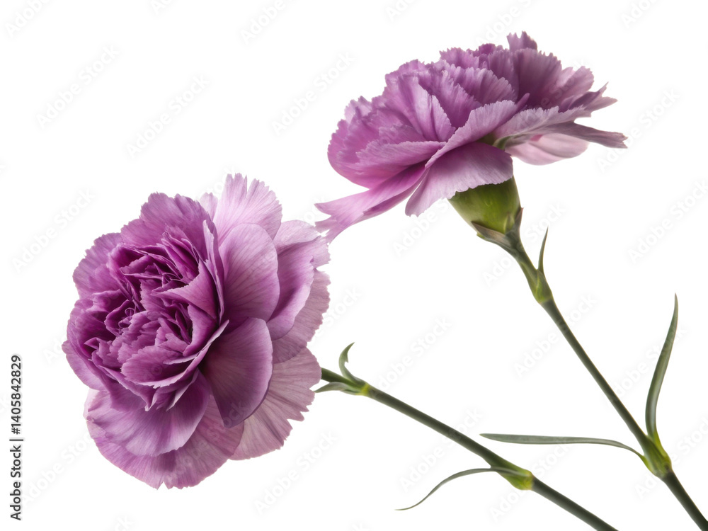 Beautiful carnation flowers in soft purple hues showcase their delicate petals and graceful stems, adding elegance to any setting Beautiful carnation flowers in soft purple hues showcase their delicate petals and graceful stems, adding elegance to any setting