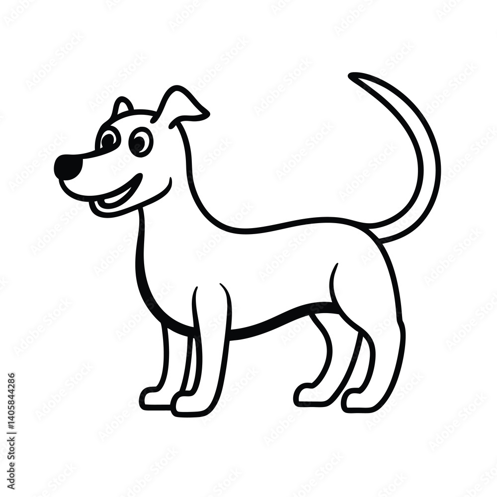 Fototapeta premium vector illustration of a dog