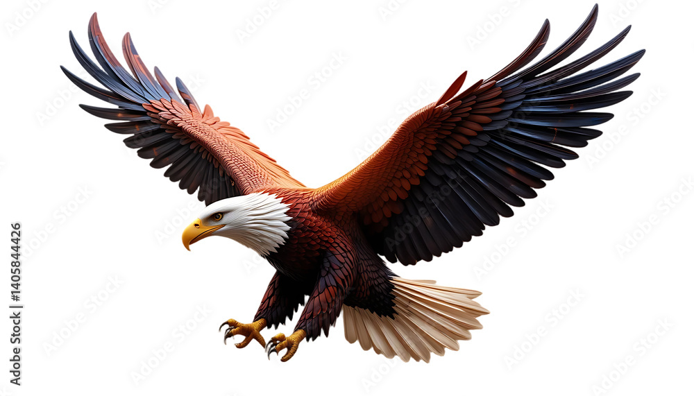 Patriotic 3D Eagle Icon with Animated Wings A charming animated eagle icon symbolizing freedom, ideal for Fourth of July projects. Clean white background Patriotic 3D Eagle Icon with Animated Wings A charming animated eagle icon symbolizing freedom, ideal for Fourth of July projects. Clean white background