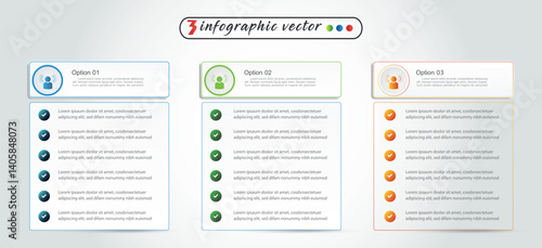 Infographic design template. Timeline concept with 3 steps. Can be used for workflow layout, Presentation, diagram, banner, Vector illustration with 3 columns options