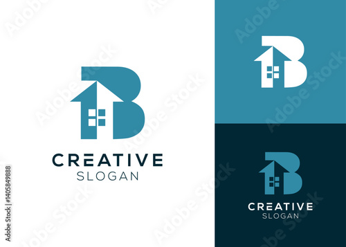 Letter B Real Estate Logo Design