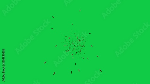 Realistic Blood Impact Animation on Green Screen
