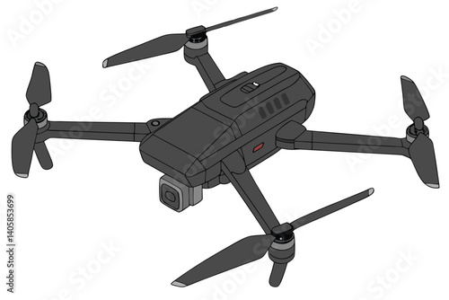 21 Professional drone, quadcopter, high-tech, carbon fiber, multiple rotors, stabilized camera gimbal, LED lights, sleek design, industrial grade, aerial photography, 4K camera, foldable arms, precisi
