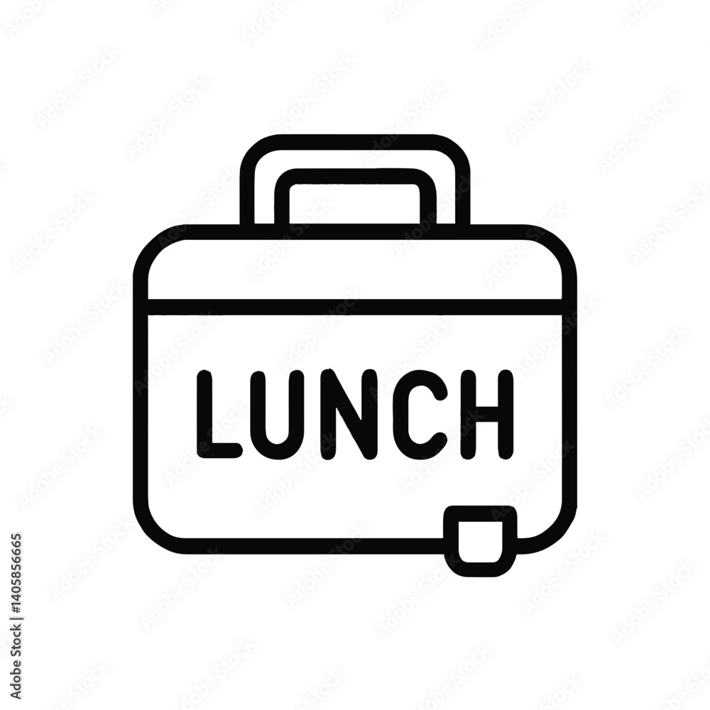 Lunchbox icon design in minimalist style Lunchbox icon design in minimalist style