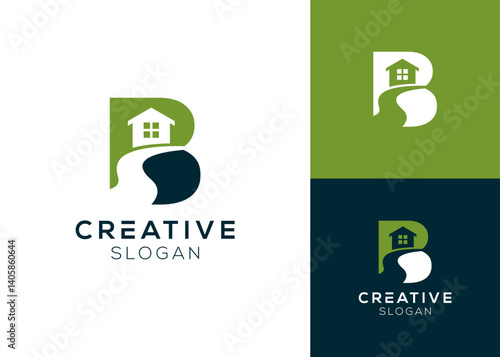 Letter B Real Estate Logo Design