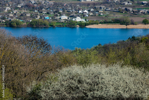 Obraz na płótnie Beautiful rural landscape from the republic of Moldova. Village life in spring. w salonie