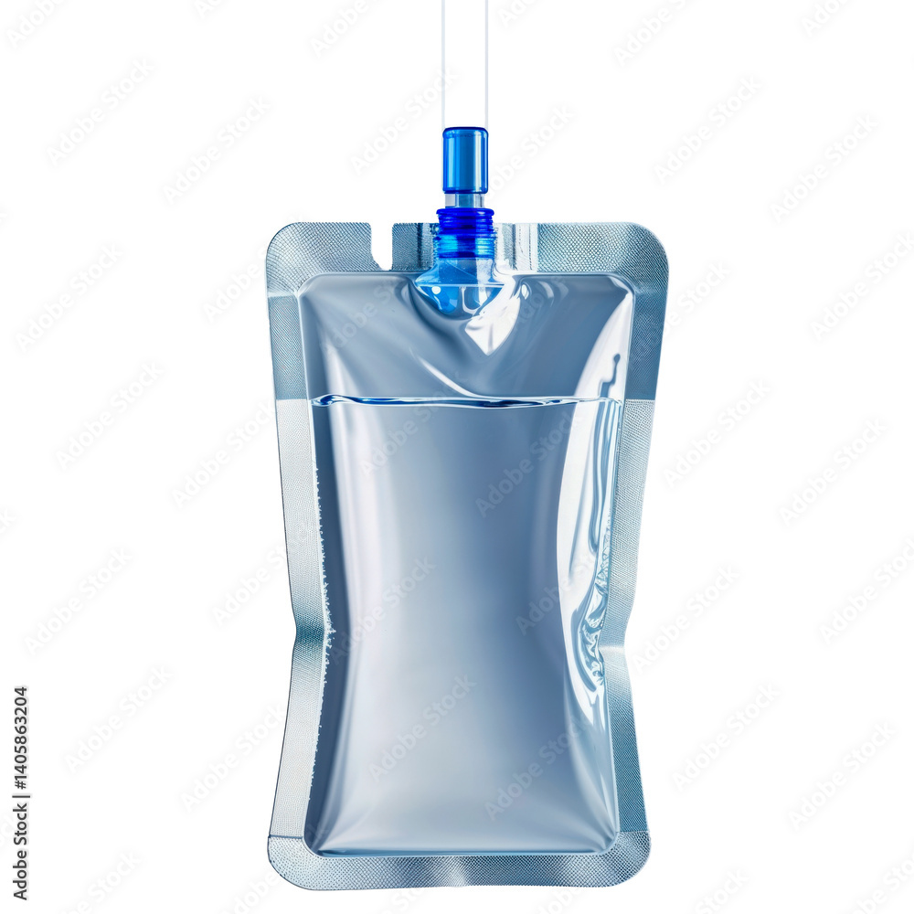 IV Fluid Bag Isolated On Transparent Background IV Fluid Bag Isolated On Transparent Background