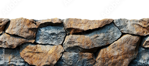 PNG of Close-up of rugged, textured stone wall showcasing natural colors and patterns.