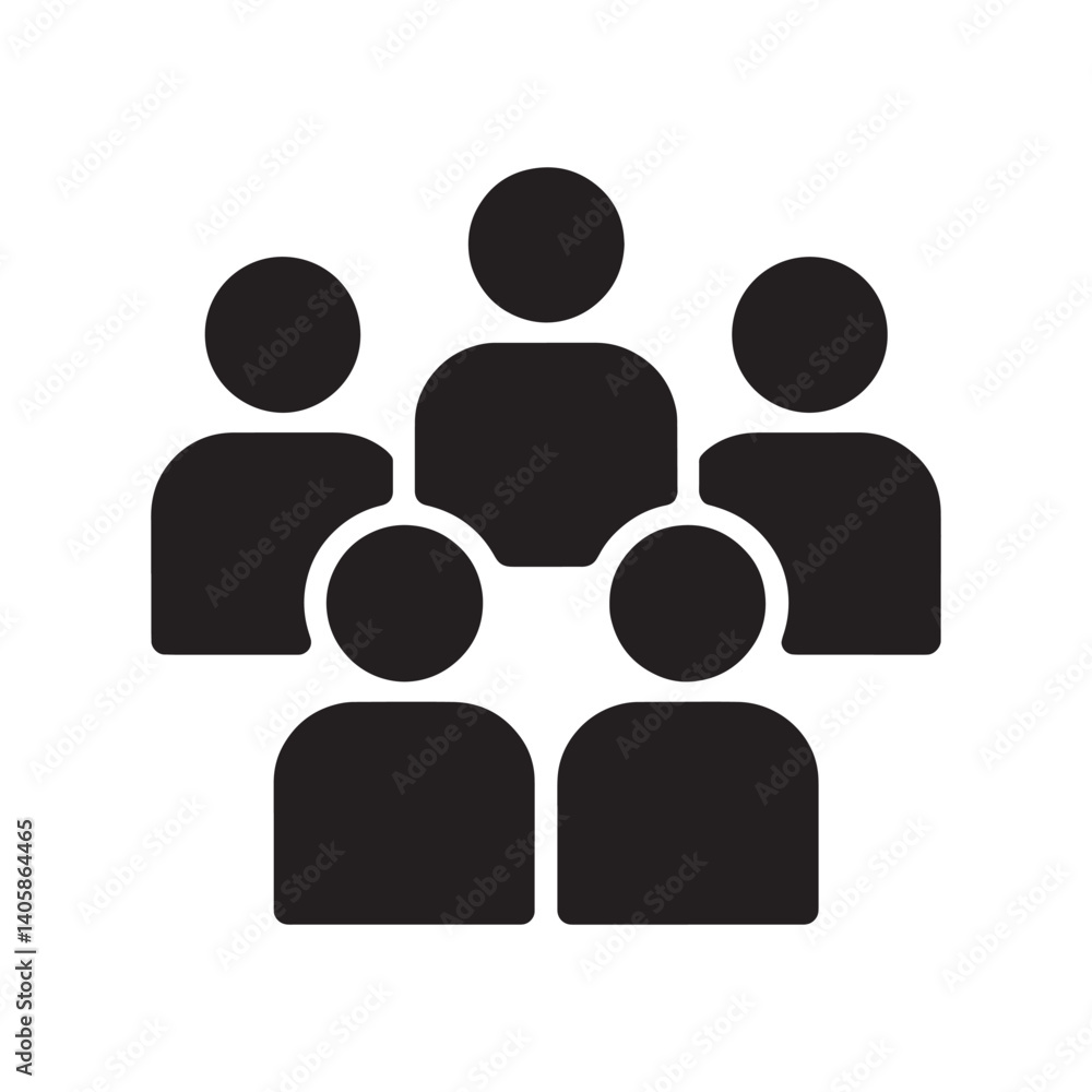 Group of People Icon Representing Teamwork, Collaboration, and Collective Effort Editable Vector Illustration Isolated on a White Background Perfect for Social, Corporate, and Network Graphics Group of People Icon Representing Teamwork, Collaboration, and Collective Effort Editable Vector Illustration Isolated on a White Background Perfect for Social, Corporate, and Network Graphics