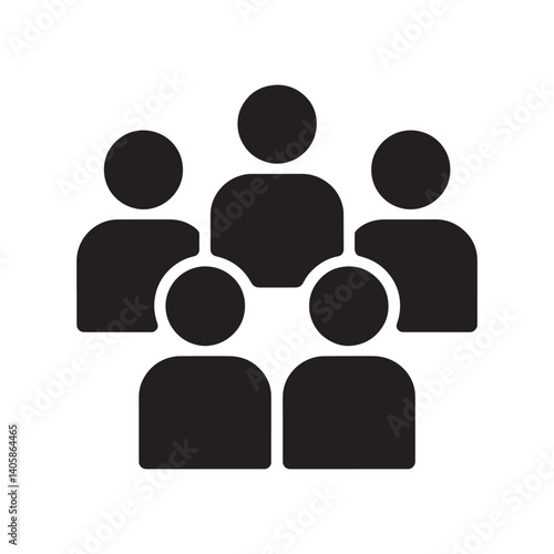 Group of People Icon Representing Teamwork, Collaboration, and Collective Effort Editable Vector Illustration Isolated on a White Background Perfect for Social, Corporate, and Network Graphics