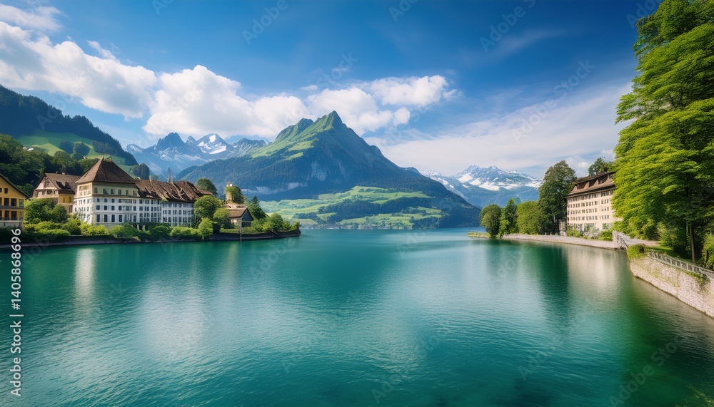 Naklejka premium Lake Lucerne