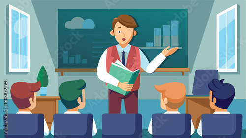 Professional speaker giving a presentation to engaged audience in a modern conference room setting with digital screens and various attendees