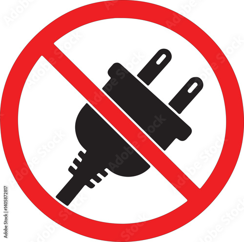 no plug icon vector illustration