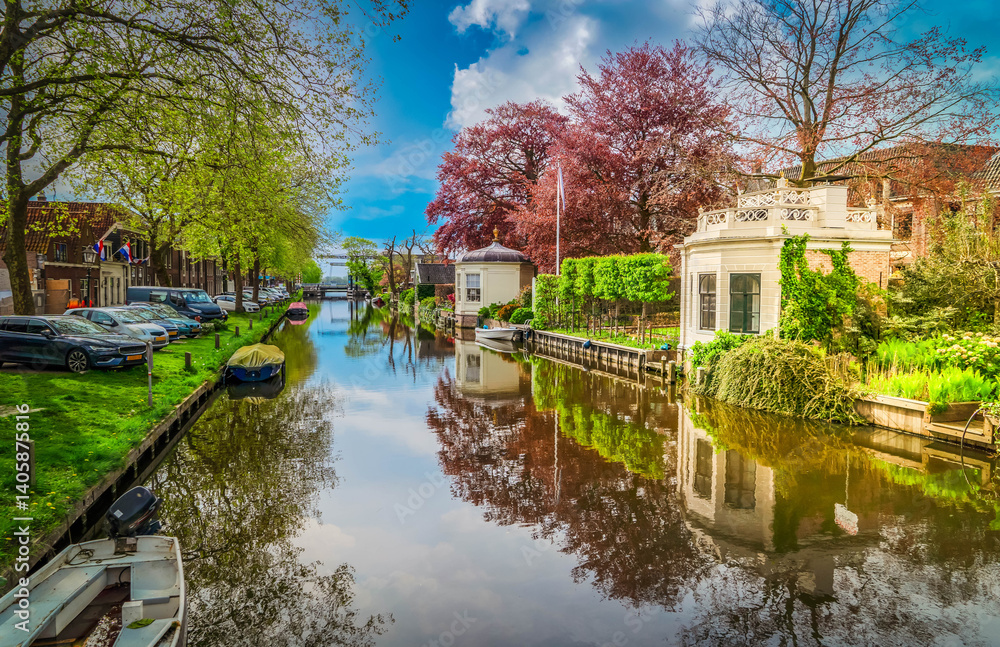 rural dutch traditional country small old town Edam, Netherlands rural dutch traditional country small old town Edam, Netherlands