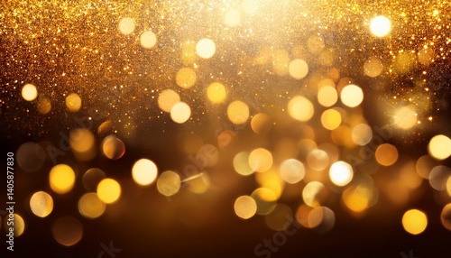 Golden Bokeh Background