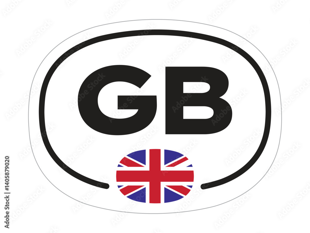 British Vehicle Identification Sticker (GB) – Iconic Emblem Representing Registration for Vehicles from Great Britain British Vehicle Identification Sticker (GB) – Iconic Emblem Representing Registration for Vehicles from Great Britain