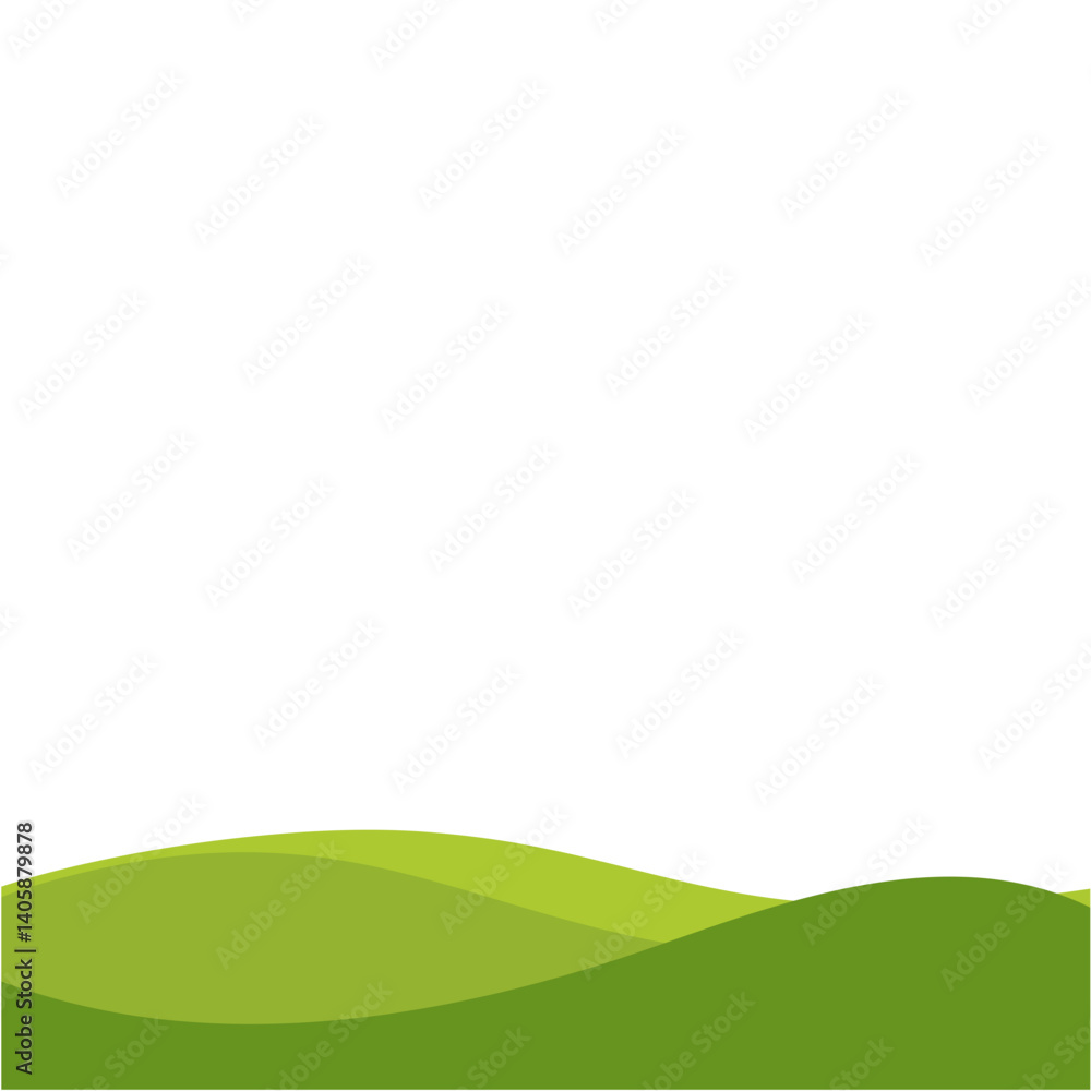 Green Rolling Hills Landscape Vector Illustration Green Rolling Hills Landscape Vector Illustration