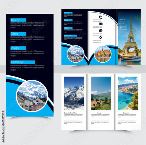 Travel Trifold Brochure ,    Explore More. Worry Less.
    Adventure Awaits
    Wander the World with Us
    Where Will You Go Next?
    Escape the Ordinary
Your Dream Vacation Starts Here

Relax, 