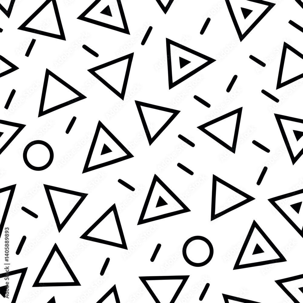 Abstract Geometric Pattern with Triangles and Circles Abstract Geometric Pattern with Triangles and Circles