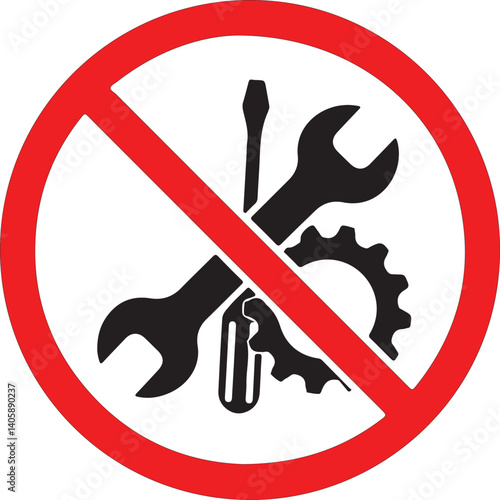 no repair icon and tools vector 