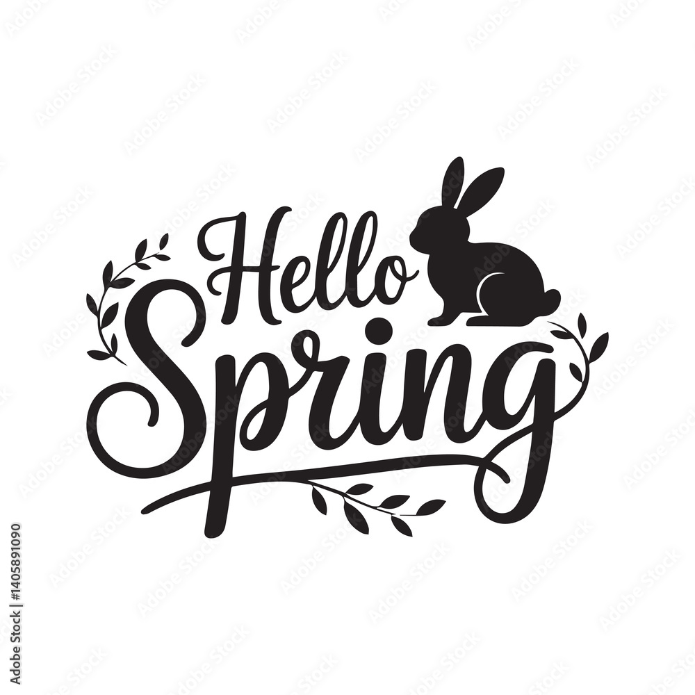 Fototapeta premium Happy Easter Design, Hello Spring ,Easter Quotes Design, Easter ornament, easter typography, Easter t-shirt Design, Easter vector, Easter ornament