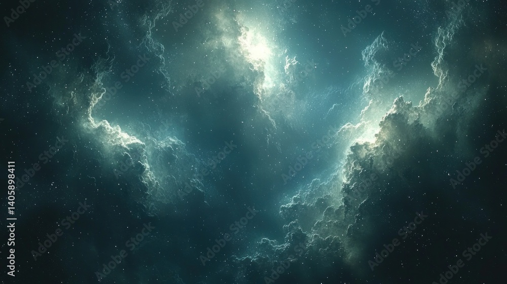 Obraz premium Cosmic nebulae clouds