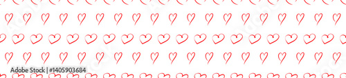 Red heart seamless pattern