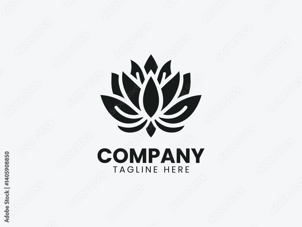 Lotus Flower Vector Logo Design, Elegant Lotus Flower Logo, Beautiful Lotus Flower Illustration Logo Lotus Flower Vector Logo Design, Elegant Lotus Flower Logo, Beautiful Lotus Flower Illustration Logo