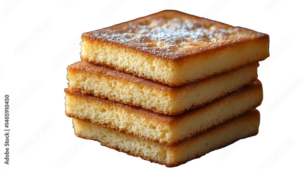 Cake rusks arranged on white background, HD and realistic Cake rusks arranged on white background, HD and realistic