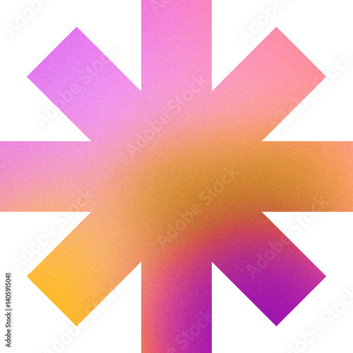 Abstract Colorful Gradient Origami 3D Shapes | Digital Abstract Grainy Shape Set with Depth | grainy gradient shape | Gradient colorful tridimensional shape
