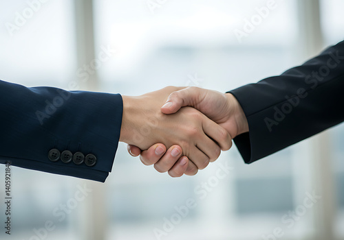 Business handshake partnership deal agreement cooperation success concept