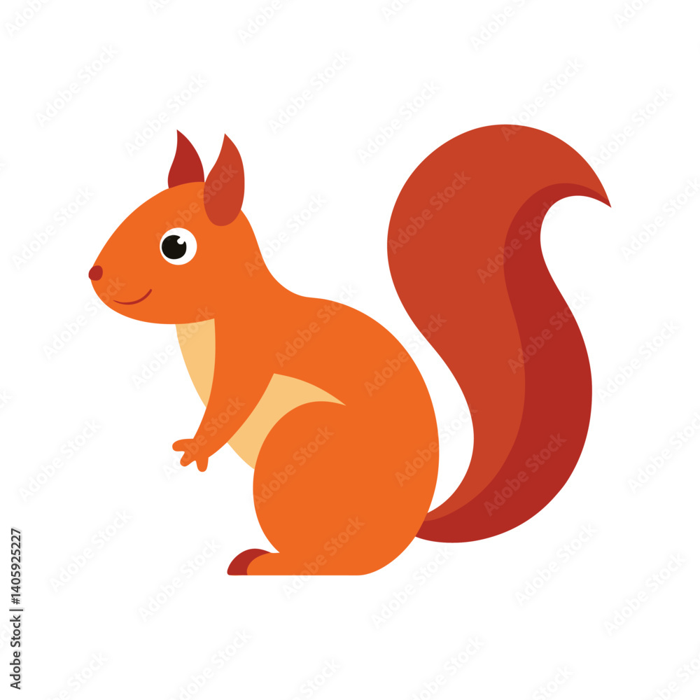 Squirrel style vector on white background Squirrel style vector on white background