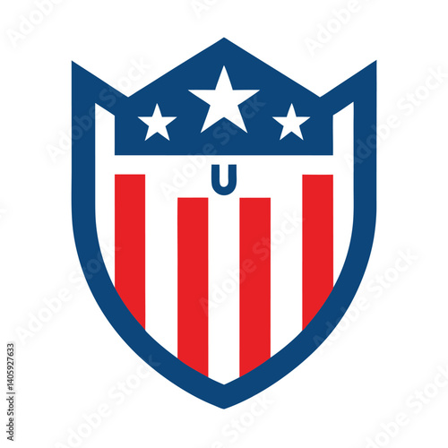 Free Download USA Shield Emblem Design on White Background   - GFXLoad