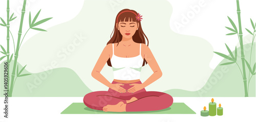 Women's Mental and Wellness Health Illustration