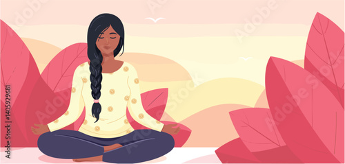 Women's Mental and Wellness Health Illustration