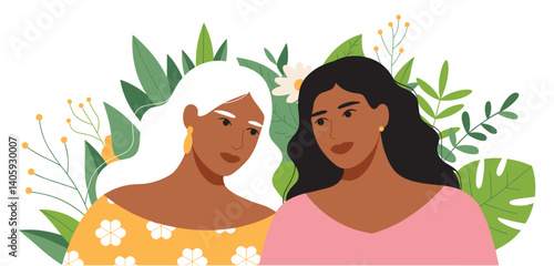 Woman's Mental and Physical Well Being Illustration