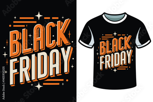 Black Friday Sale Typography Art Vector T-shirt Design