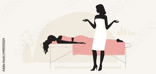 Woman's Mental and Physical Well Being Illustration