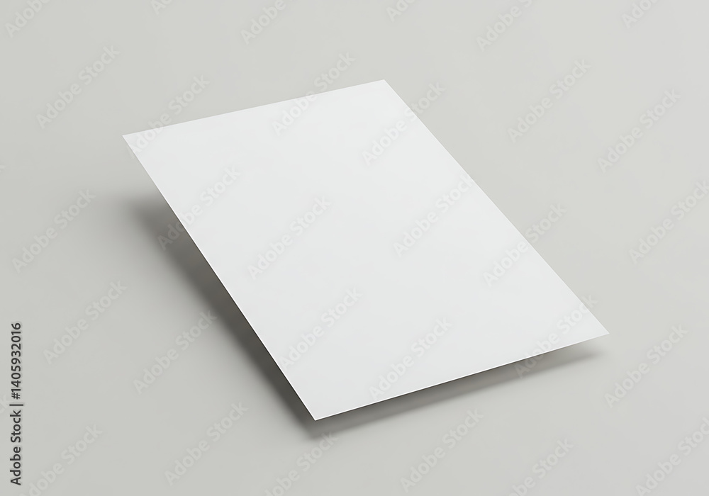 Blank white paper mockup template for flyer poster or invitation card Blank white paper mockup template for flyer poster or invitation card