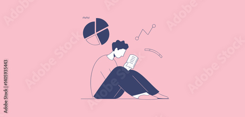 Person sitting on a crescent moon using a smartphone with sound waves displayed
