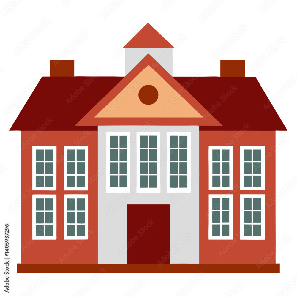 Schoolhouse Icon: A simple, yet charming schoolhouse design, evokes feelings of education, community, and architectural beauty. The inviting facade features clean lines and vibrant colors. Schoolhouse Icon: A simple, yet charming schoolhouse design, evokes feelings of education, community, and architectural beauty. The inviting facade features clean lines and vibrant colors.