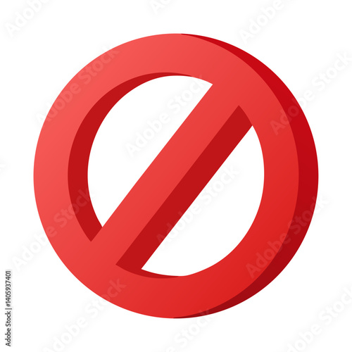 No Entry Sign: A vibrant red "no entry" symbol, a clear and concise illustration representing prohibition and restriction.