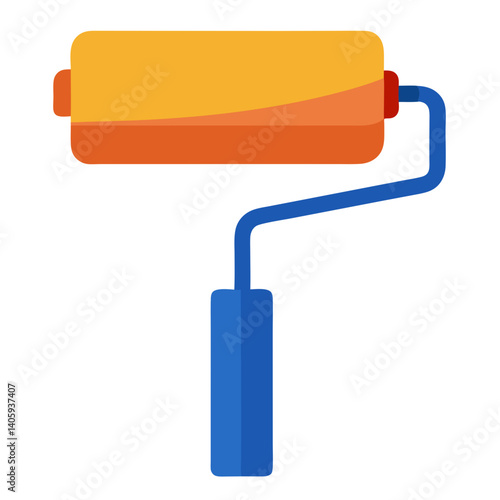Painting the Palette: A vibrant illustration of a paint roller, perfect for conveying creativity and the artistry of interior design.