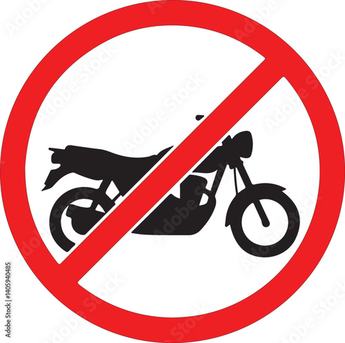 no motorbike icon transport sign vector