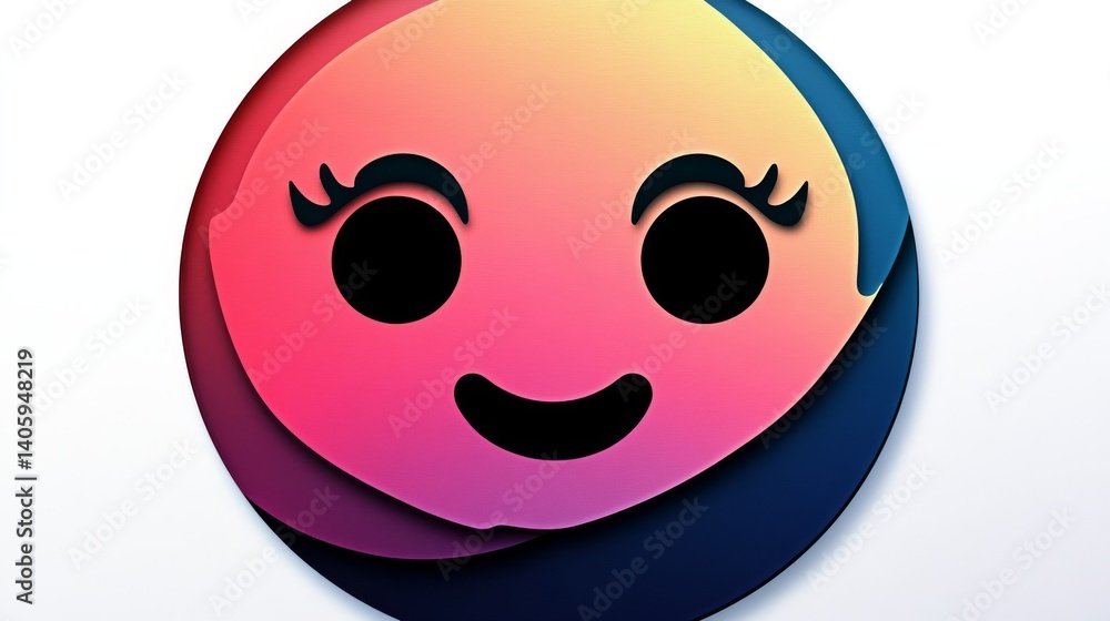 Circular Logo for a Meme News Account Featuring a Vibrant Design With a Smiley Face, Perfect for Engaging Social Media Followers Circular Logo for a Meme News Account Featuring a Vibrant Design With a Smiley Face, Perfect for Engaging Social Media Followers