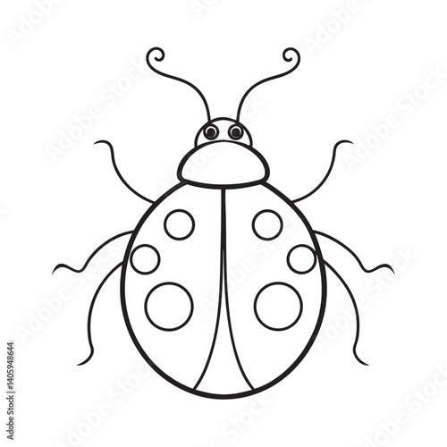 Paper quilling ladybug paper insect icon