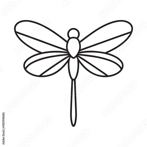 Paper quilling dragonfly bug craft icon