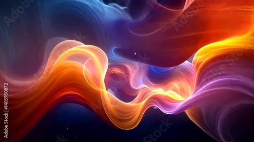 Wallpaper Mural Abstract fiery, blue swirls; cosmic background; design element Torontodigital.ca