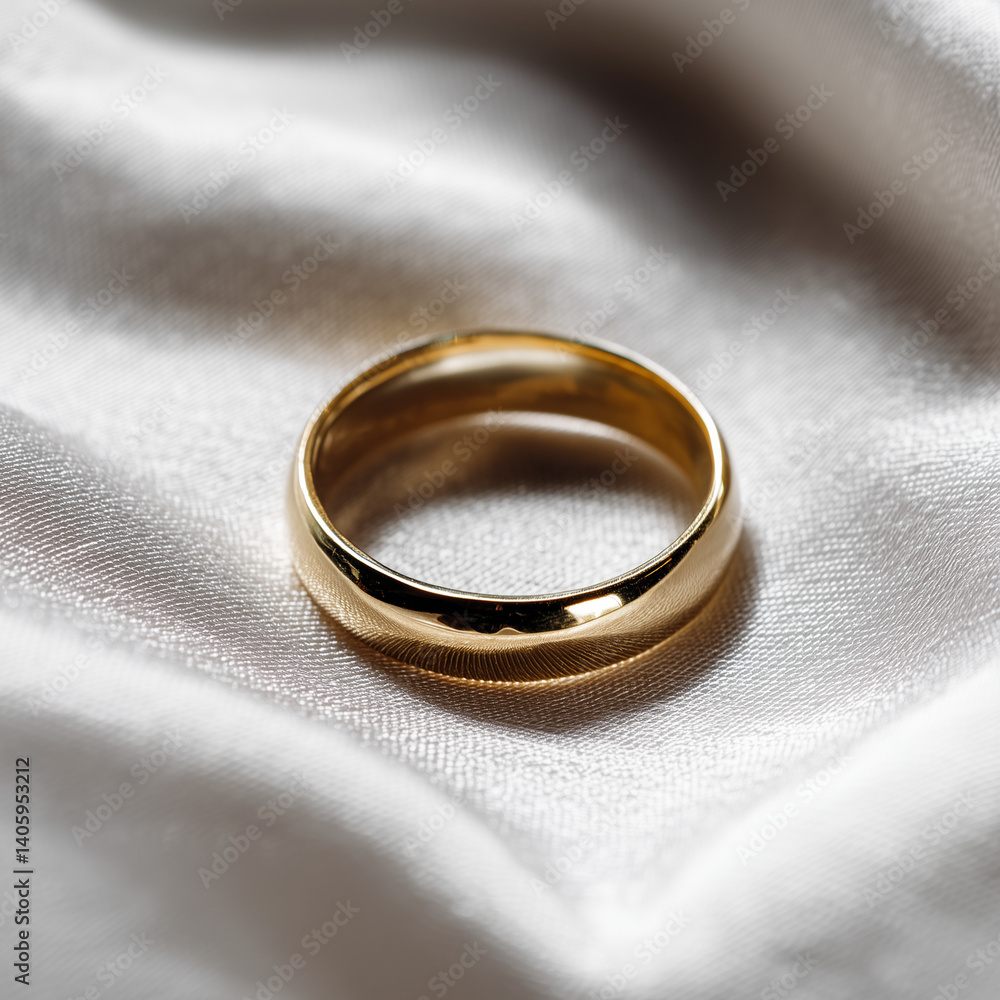 Fine golden ring elegantly centered on soft background, emanating graceful sophistication and timeless artistic appeal. Fine golden ring elegantly centered on soft background, emanating graceful sophistication and timeless artistic appeal.