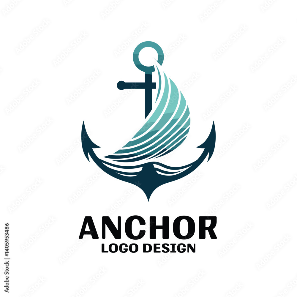 Obraz premium Anchor Vector Logo Design